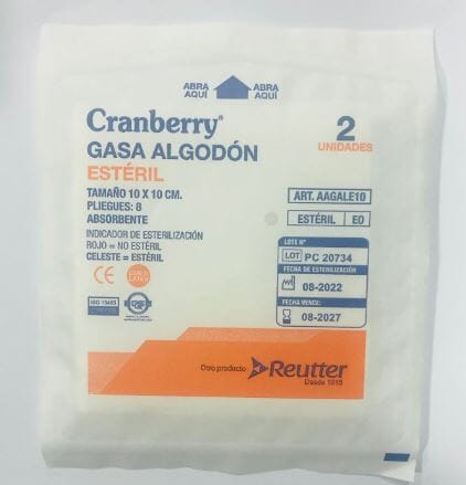 Gasa algodón 10x10 cm unidad REUTTER